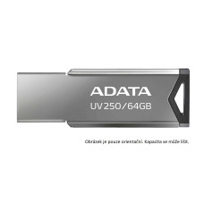 ADATA Flash Disk 256GB UV250, USB 3.2 Dash Drive, tmavě stříbrná