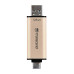 Transcend 128GB JetFlash 930C, USB-C/USB 3.2 (Gen 1) duální flash disk, 420MB/s R, 400MB/s W, zlatý