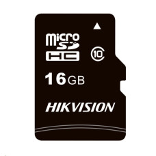 HIKVISION MicroSDHC karta 16GB C1 (R:92MB/s, W:10MB/s) + adapter