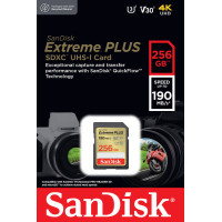 SanDisk Extreme PLUS SDXC 256GB 190MB/s V30 UHS-I
