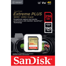 SanDisk Extreme PLUS SDXC 256GB 190MB/s V30 UHS-I