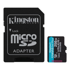 Kingston Canvas Go Plus A2/micro SDXC/256GB/170MBps/UHS-I U3 / Class 10/+ Adaptér