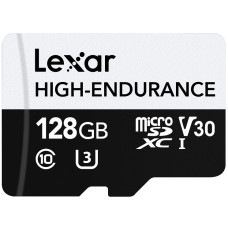 Lexar paměťová karta 128GB High-Endurance microSDHC/microSDXC™ UHS-I card, (čtení/zápis:100/45MB/s) C10 A1 V30 U3