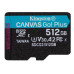 Kingston Canvas Go Plus A2/micro SDXC/512GB/170MBps/UHS-I U3 / Class 10