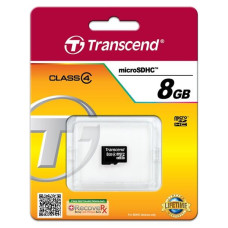 TRANSCEND MicroSDHC karta 8GB Class 4, bez adaptéru