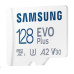 Samsung EVO Plus/micro SDXC/128GB/UHS-I U3 / Class 10/+ Adaptér/Bílá