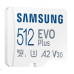 Samsung EVO Plus/micro SDXC/512GB/UHS-I U3 / Class 10/+ Adaptér/Bílá