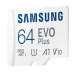 Samsung EVO Plus/micro SDXC/64GB/UHS-I U1 / Class 10/+ Adaptér/Bílá