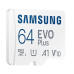 Samsung EVO Plus/micro SDXC/64GB/UHS-I U1 / Class 10/+ Adaptér/Bílá