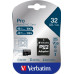 VERBATIM MicroSDHC karta 32GB Pro, U3 + adaptér