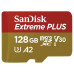 SanDisk Extreme PLUS microSDXC 128GB 200MB/s +ada.