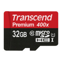 Transcend 32GB microSDHC UHS-I 400x Premium (Class 10) paměťová karta (bez adaptéru)