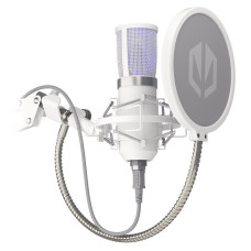 Endorfy mikrofon Streaming OWH / streamovací / rameno / pop-up filtr / 3,5mm jack / USB-C / bílý