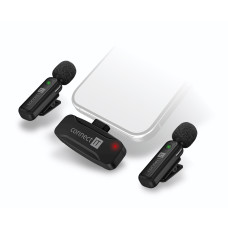 CONNECT IT Wireless Lavalier mikrofon Lightning konektor (2 ks + receiver) set ČERNÝ