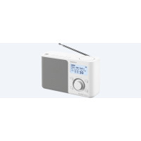 SONY XDR-S61DW Přenosné FM/DAB rádio, bílé, víceřádkový bíle podsvícený display. 5 paměťových tlačítek