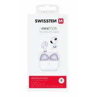 SWISSTEN BLUETOOTH TWS SLUCHÁTKA MINIPODS BÍLÁ
