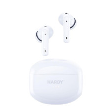 3mk HF, sluchátka Bluetooth HARDY LifePods Pro, stereo, nabíjecí pouzdro, bílá