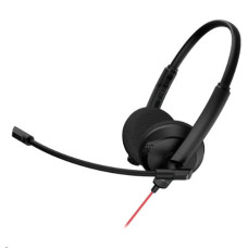 CANYON konferenční headset HS-07, tenký, kompaktní, USB zvuková karta s ovladačem pro hovory, 3.5mm jack, černý