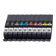 Canon PFI-MBK/PBK/CO/GY/R/C/M/Y/PC/PM 10 Ink Cartridge Multipack