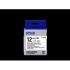 Epson Label Cartridge LK-4WBW, Black/white 12mm