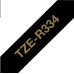 BROTHER TZE-R334 - kazeta TZ šířky 12mm, TEXTILNÍ páska 4m- pro tvorbu dárků - NELEPÍCÍ - ČERNÁ PÁSKA, ZLATÝ POTISK gold