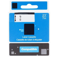 PRINTLINE kompatibilní páska s DYMO 43618, S0720790, 6mm, 7m, černý tisk/žlutý podklad, D1
