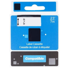 PRINTLINE kompatibilní páska s DYMO 43618, S0720790, 6mm, 7m, černý tisk/žlutý podklad, D1