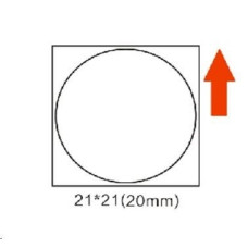 Niimbot štítky R 21x21mm 300ks RoundB pro B21