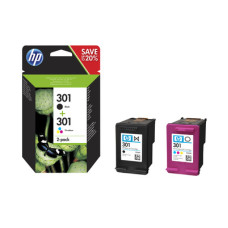 HP 301 Ink Cartridge Combo 2-Pack, N9J72AE (190 / 165 pages)