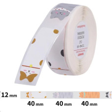 Niimbot štítky T 12x40mm 160ks Kočky pro D11, D11-M, D110, D110-H