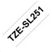 Brother TZE-SL251, bílá/černá 24mm, samolaminovací