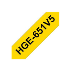 Brother HGE-651V5 Černá na žluté Role (2,4