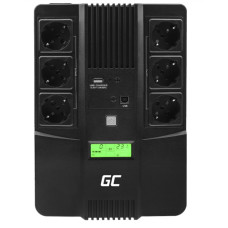 Green Cell Nepřerušitelný zdroj napájení  UPS AiO 800VA 480W s LCD displejem | VERZE EU | 6x zásuvky Schuko