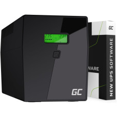 Green Cell Nepřerušitelný zdroj napájení UPS 1500VA 900W s LCD displejem | VERZE EU | 4x zásuvky Schuko