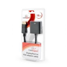 Gembird adaptér DisplayPort (M) na VGA (F), 0.15 m kabel, černý, blister