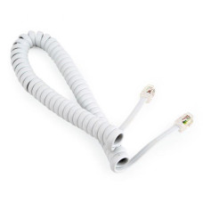Gembird kabel k telefonnímu sluchátku, točený, RJ10 (4P4C), 2 m, bílý