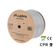 LANBERG LAN KABEL CAT.7 SFTP 305M PEVNÝ CU LSZH ŠEDÝ CPR + FLUKE PASSED