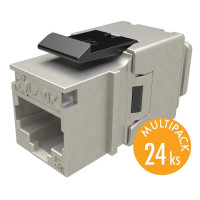 Solarix keystone c5e STP RJ45 černý pro kleště  SXKJ-5E-STP-BK-NA - multipack 24ks