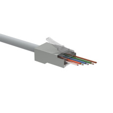 Univerzální EASY konektor RJ45 CAT5E STP 8p8c na drát i licnu, 100ks