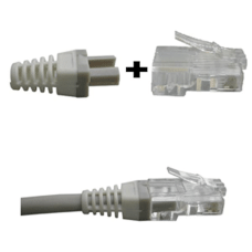 DATACOM Manžetka pro konektor RJ 45 šedá/bílá 100 ks