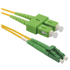 LANBERG optický patch cord SM SC/APC-LC/APC duplex 2m LSZH G657A1 průměr 3mm, barva žlutá