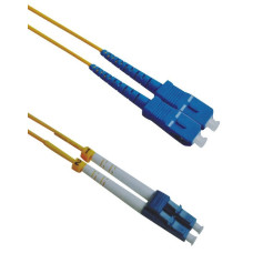 LANBERG optický patch cord SM SC/UPC-LC/UPC duplex 1m LSZH G657A1 průměr 3mm, barva žlutá
