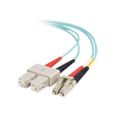 C2G LC-SC 10Gb 50/125 OM3 Duplex Multimode PVC Fiber Optic Cable (LSZH)