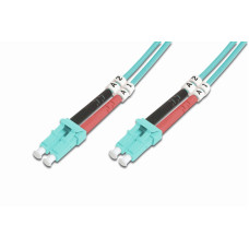 DIGITUS Fiber Optic Patch Cord, LC to LC, Multimode, OM3, 50/125 µ, Duplex Length 1m