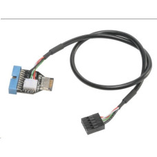 AKASA adaptér MB interní, USB 3.1 interní konektor na USB 3.1 Gen1 19-pin kabel, 40 cm