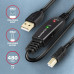 AXAGON ADR-210B, USB 2.0 A-M -> B-M aktivní propojovací / repeater kabel, 10m