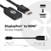 Club3D Adaptér pasivní DisplayPort 1.1 na HDMI 1.3 (M/F), 24cm