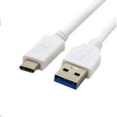 kabel C-TECH USB 2.0 AM na USB-C (AM/CM), 1m, bílá