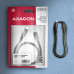 AXAGON BUCM32-CF05AB prodlužovací kabel USB-C (M) <-> USB-C (F), 0.5m, USB 20Gbps, PD 240W 5A, 8K HD, ALU, oplet, černý