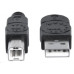 MANHATTAN Hi-Speed USB Device Cable, Type-A Male to Type-B Male, 0,5m, Black